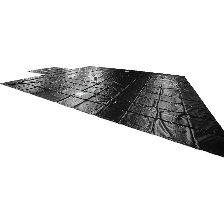 4 Piece Heavy Duty Lumber Tarp Set for Step Deck - 10' Drops +