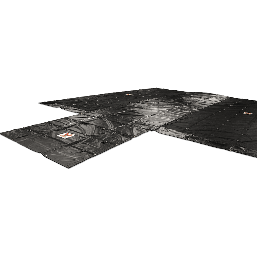 4 Piece Lightweight Lumber Tarp Set - 24' x 18' (8' Drops + Flaps