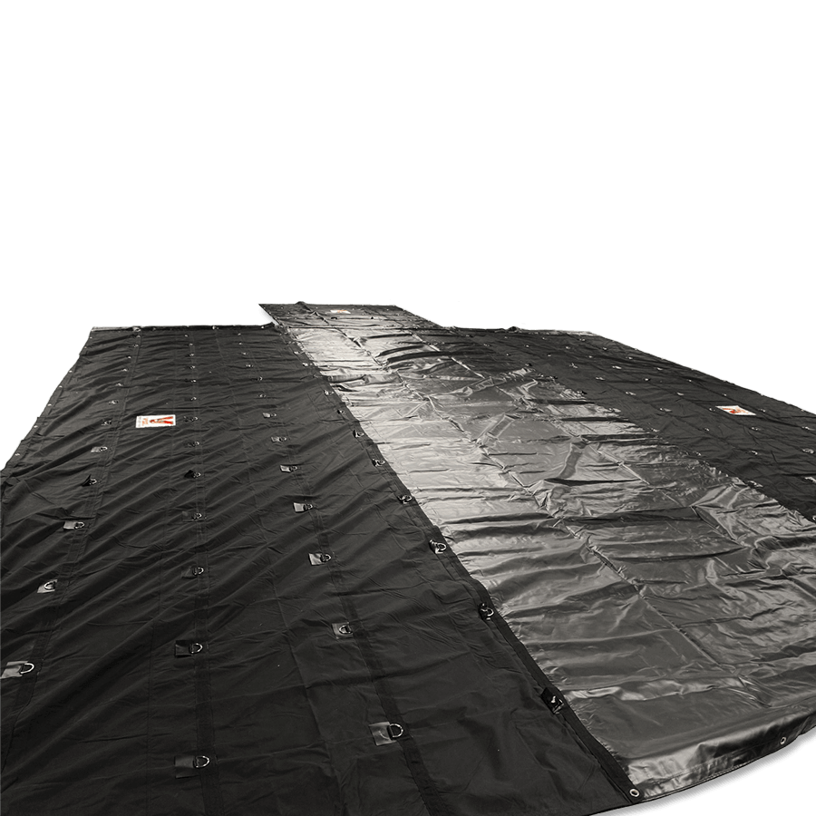 4 Piece Lightweight Lumber Tarp Set - 24' x 18' (8' Drops + Flaps
