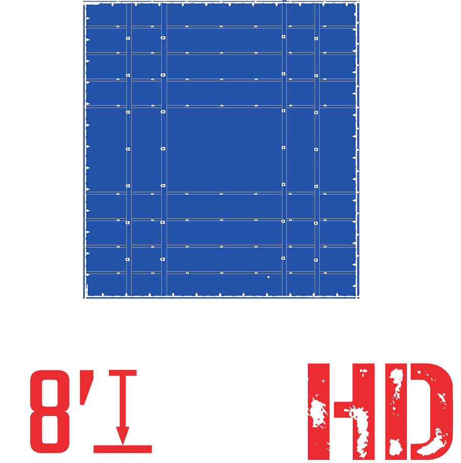 Talumidblk 24 21 Heavy Duty Bois Bâche Bleu