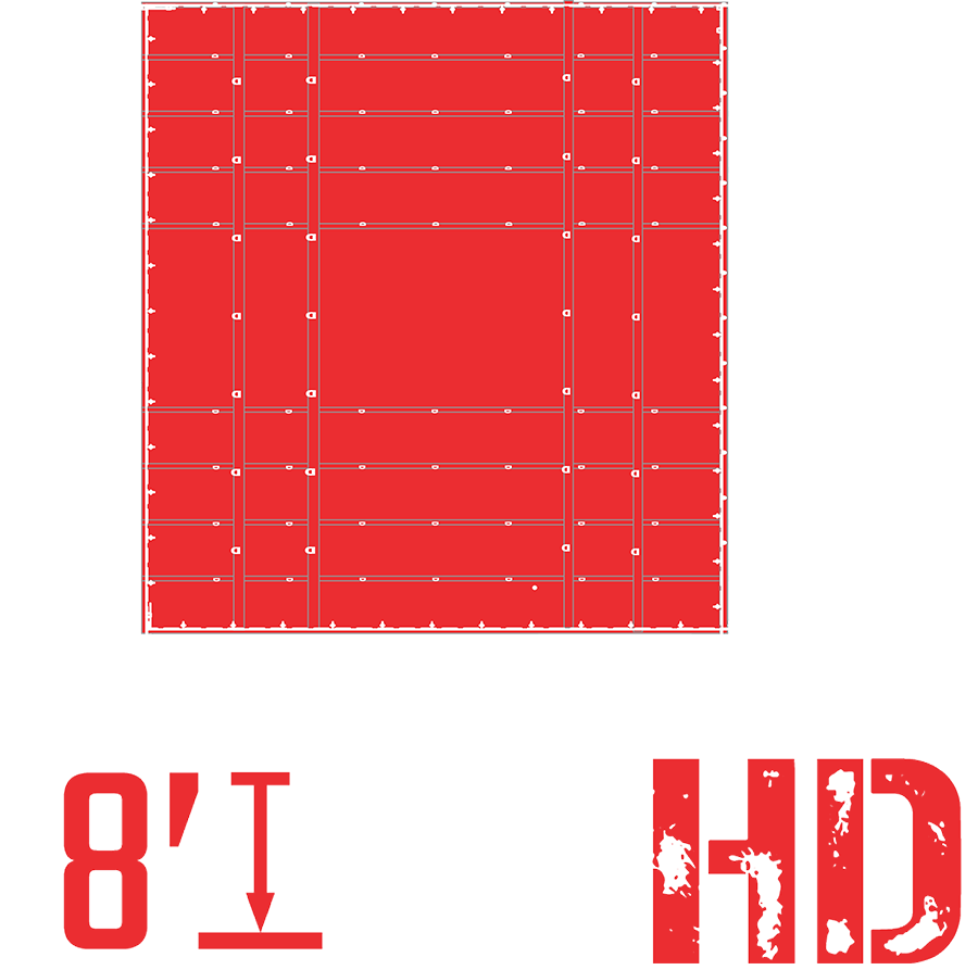 talumidblk 24 21 Bois d’œuvre robuste Bâche rouge